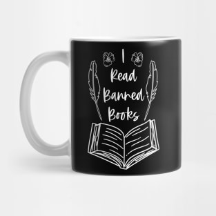 I Read Banned Books - Black Version - Bookish Book Readers Literature Quotes Mug